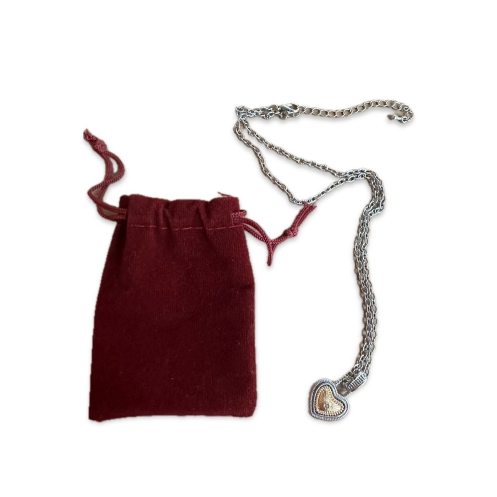 Vintage Silver/Gold Heart Necklace